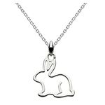 Dew Sterling Silver Bunny Necklace of Length 18 inch on 45.7 cm Chain