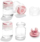 Ehoycq 3ml Sample Clear Glass Vials with Locking Cap and Self Healing Injection Port,Small Liquid Bottles for Essential Oil 10 Pack