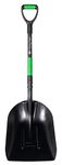 Hooyman Scoop Shovel with Lightweight Aluminum Head Construction, Ergonomic No-Slip H-Grip Handles, D Handle, and Fiberglass Core for Gardening, Land Management, Yardwork, Farming, and Outdoors