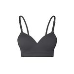 Lemef Seamless Bras for Women Wirefree Padded Bras Black