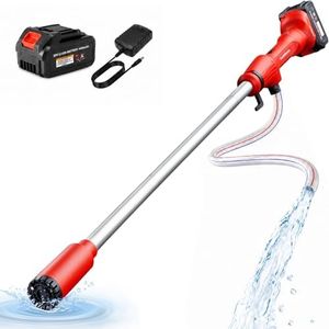 CRAFTZONE Cordless Stick Water Transfer Pump, Battery Powered Sump Pump with 1X4000mAh Battery, 720GPH, 30FT Lift, Brushless Portable Water Pump for Pool Garden Pond