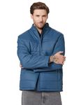 Amazon Brand - House & Shields Symbol Polyester Men's Standard Length Quilted Warm Jacket For Winter (Aw21-Hs-Qwh-157_Teal 2_Medium