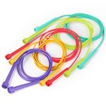 THE TWIDDLERS - 5 Skipping Ropes for Kids, Adjustable Length Plastic Jump Ropes for All Ages, Outdoor Kids Skipping Rope Activity Game for Girls & Boys, Assorted Colours, 290cm / 114"