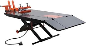 APlusLift MT1500X 1500LB Air Operated 48" Width Motorcycle ATV Lift Table with Side Extensions / 2 Year Warranty