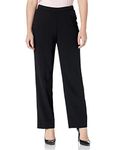 Briggs New York Women's Pull on Dress Pant (Regular Short & Tall Length), Black, 12 Short