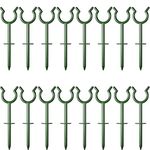 20 Pieces 3/4 Inch Garden Hose Holder Brackets Garden Hose Guide Holder Decorative Outdoor Hose Guide Stakes Lawn Hose Support Spike Plant Saver Tool to Keep Hose Off Lawn for Yard Lawn Garden