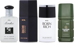 RIYA Bindas & Black Rock & Born Rich & Thunderheart Liquid Perfume, 30ml Each For Men Eau De Parfum, 120ml