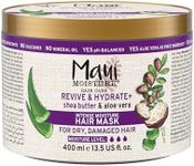 Maui Moisture Revive & Hydrate Shea Butter Hair Mask (400 ml) Moisturising Hair Mask for Dry, Damaged Hair with Creamy Shea Butter