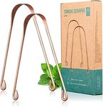 Copper Tongue Scraper Cleaner Metal Material 2 Pack, for Oral Care & Eliminates Bad Breath, Keep Your Mouth Healthy and Clean by Y-KELIN