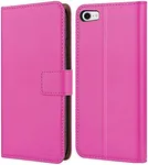 HOOMIL for iPhone SE 3rd Gen/2nd Gen/7/8 Wallet Case, PU Leather Flip Folio Case with Card Holder and Stand Feature, Shockproof Phone Cover (Rose)