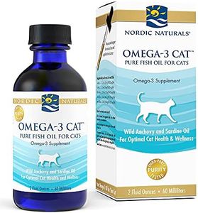 Nordic Naturals Omega-3 Cat, Unflavored - 2 oz - 304 mg Omega-3 Per One mL - Fish Oil for Cats with EPA & DHA - Promotes Heart, Skin, Coat, Joint, & Immune Health - Non-GMO