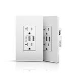 JUNLIT 2-Pack 6.0A Wall Outlet with