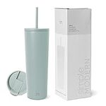 Simple Modern Insulated Tumbler with Lid and Straw | Iced Coffee Cup Reusable Stainless Steel Water Bottle Travel Mug | Gifts for Women Men Her Him | Classic Collection | 28oz | Sea Glass Sage