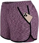 BLEVONH Womens Athletic Shorts for Women Workout Shorts Womens Running Shorts Athletic Clothes Workout Clothes Running Clothes Violet 2XL