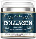 Mabox Collagen Cream - Anti Aging Face Moisturizer - Skin Care Cream for Face and Body with Retinol,Hyaluronic Acid, Coconut Oil and Jojoba Oil - Best Day and Night Cream(1.7 Fl. Oz)