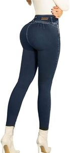 ARANZA High Waist Skinny Butt Lifting Jeans Colombian Stretch Jeans for Women, Blue, 5