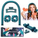 PINTAUR High Resilience Sponge Heatless Curling Rod Headband, Women Heatless Curls, Soft and Comfortable Sleep Silk No Heat Curls Ribbon, Adjustable Wave Curling Iron Kit for DIY Styling of Long Hair