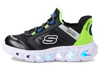 Skechers Boy's Hypno-Flash 2.0-Odelux Sneaker, Black/Lime, 1 US Little Kid