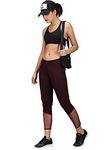 FAIRIANO Gym wear Workout Leggings Tights Ankle Length Stretchable Sports Leggings Yoga Track Pants for Girls & Women (XS, Maroon)