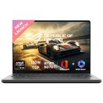 ASUS ROG Zephyrus G14,AMD AMD Ryzen AI 9 HX 370 Gaming Laptop(RTX 5070-12GB/110W TGP/32GB/2TB/3K OLED/14/120Hz/Windows 11/M365 Basic (1Year)*/Office Home 2024/Eclipse Gray/1.57 Kg) GA403WR-QS123WS