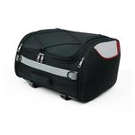 FATMUG Polyester Motorcycle Tail Bag - Bike Seat Luggage Storage Saddle Bag with Rain Cover - 30L, Black