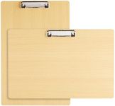 Paper Junkie 2-Pack Extra Large Legal Size Clipboards 11x17 with Low Profile Clip, Horizontal Wooden Lap Boards, Vertical Wood Clip Board for Drawing, Sketching, Art Classroom Office Supplies