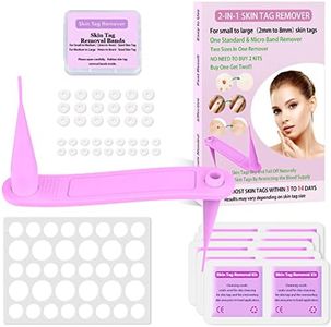 Auto Skin Tag Removal Pen - Skin Tag Remover 2 in 1 Standard and Micro 36Pcs Repair Patches Safe for Small to Large (2mm to 8mm) Sized Skin Tags for Most Body… (pink)