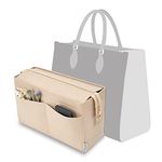 Vercord Felt Purse Organizer Insert Onthego 35 Handbag Tote Bag Organizer Bag in Bag with Removable Zipper