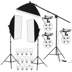 HIFFIN® PRO Quadlux Mark III Soft LED Video & Photography Light Kit – 3-Point Lighting Set with Softboxes & AC Power | Ideal for YouTube, Portraits, Product Shoots.
