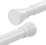 Shower Curtain Rail Extendable Curtain Poles 85-150cm Tension Rods for Curtains Extendable Shower Curtain Rod Telescopic Curtain Pole No Drilling for Windows,Bathroom,Closet