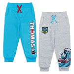 THOMAS & FRIENDS Tank Engine Fleece 2 Pack Jogger Pants, Blue / Grey, 3T