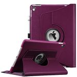 Fintie Case for iPad Pro 9.7-360 Degree Rotating Stand Protective Cover with Smart Stand Cover Auto Sleep/Wake Feature for iPad Pro 9.7 Inch (2016 Version), Purple