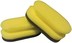 Wizards Exterior Detailing Tools Yellow Foam Detail Pad Set - Cleaners, Applicator Pads and Tools for Car Care - Durable and Multi Use Wax Foam Pad - Car Detailing Kit Essentials - 2 Pcs