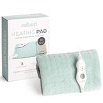 Milliard Electric Heating Pad – Heat Pad for Back Pain Relief, Neck and Shoulders, and Cramps/King Size / 12” x 24”