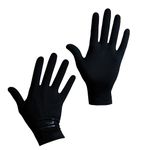 POSHTHREAD Unisex Soft Bamboo Gloves – Touchscreen, Hypoallergenic, Lightweight, Thin, Warm, Liners, Breathable, Antibacterial, Thermal, Eczema, Anti-Allergy, Arthritis (Black Onyx, Medium)