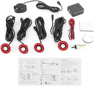 Kit de Radar de Marcha atrás sensores de Aparcamiento Coche de 16,5 mm Sensor de Radar de Reserva Integrado Kit de Alarma de Marcha atrás Asistencia con zumbador de para Audio Kit(Blanco)