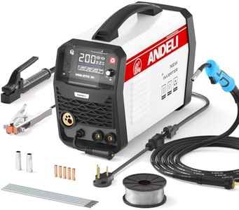 ANDELI MIG Welder, 200Apm 110V/220V Dual Voltage GAS MIG/FLUX MIG/Lift Tig/Stick 4-In-1 Multiprocess MIG Welder, Gas Gasless MIG Welding Machine MIG-270 LED