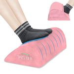 TALSTILA Foot Rest for Under Desk at Work, Footrest with Warm Plush Feet Pocket, Ergonomic Foam Footrest, Under Desk Footrest, for Office Desk & Office Chair - Back & Leg Pain Relief - Pink