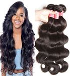 22 24 26 : Beauty Forever Hair Brazilian Weave Virgin Hair Body Wave 3 bundles 100% Human Hair Extensions Natural Color 95-100g/pc (22 24 26)