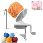 SPEENSUN Yarn Ball Winder for Crochet and Knitting, Manual Wool Winder 100g / 3.5oz, Low Noise Yarn Spinner with Stable Clamp, Easy-to-Assemble, Gift for Mum