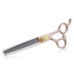 JASON Professional Dog Grooming Scissors - 7 Inch Thinning Shear Japanese 440C Stainless Steel Diamond Screw with 40 Teeth Dog Blender Scissors