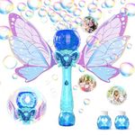 PANACARE Bubble Wand for Kids Girls Butterfly Bubble Wand Light Up Automatic Bubble Machine Blower Maker Wands with Bubble Solution,10000+ Bubbles/Min for Toddlers Outdoor Party Toys Birthday Gift