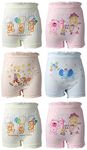 BODYCARE Cartoon Printed Unisex Cotton Bloomer Pack of 6 Multicolour