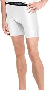 Champion Men's Powerflex Compression Short, White, S