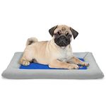 Arf Pets Dog Self Cooling Bed Pet Bed – Solid Gel Based Self Cooling Mat for Pets, Includes a Foam Based Bolster Bed for Extra Comfort