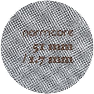 Normcore 51mm Puck Screen - Lower Shower Screen - Metal Coffee Reusable Filter for Espresso Portafilter Filter Basket 51mm - 1.7mm Thickness 150μm - Stainless Steel