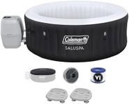 Bestway Coleman Miami AirJet Inflatable Hot Tub with EnergySense Cover Bundled with 2 SaluSpa Underwater Non-Slip Spa Seat with Adjustable Legs