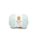 Lion Brand Yarn Feels Like Butta Soft Yarn for Crocheting and Knitting, Velvety, 1-Pack, Ice