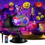 LED Projector Lights, Outdoor&Indoor Rotatable Lamp, Halloween Christmas Projector with 10 Themes, Waterproof Landscape Decorative Lighting Garden Party New Year Xmas…