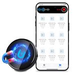 64GB Magnetic Voice Recorder, Voice Activated Recorder, Audio Recorder with AI-Intelligent Triple Noise Cancellation, Digital Voice Recorders with Playback,Ideal for Lectures, Meetings, Interviews